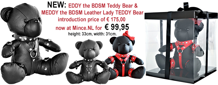 EDDY The BDSM Teddy Bear mit seiner Partnerin MEDDY the BDSM Leather Lady TEDDY Bear