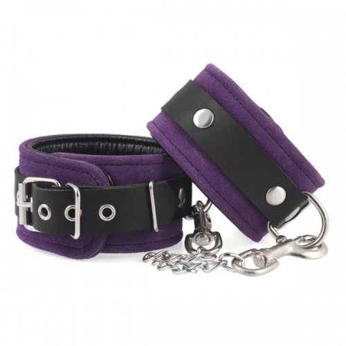 Purple wrist cuffs with carabine hooks - ri-7944