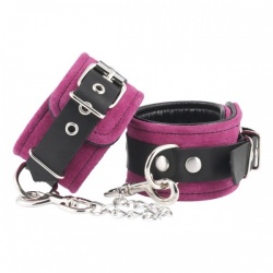 Pink wrist cuffs with carabine hooks - ri-7964