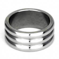Steel Cock Ring 45 mm with Grooves  - bhs-017