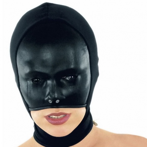 Zwart Lederen Masker 5154 - le-5154-blk