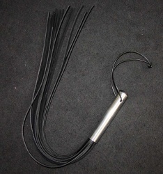 Leather whip with aluminum handle - mi-57