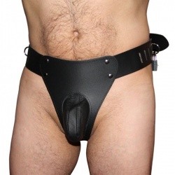 Leather Chastity belt by Saxos - os-0324