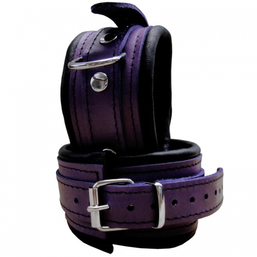 Saxos Luxury Narrow Purple padded Anklecuffs - os-0100-3p