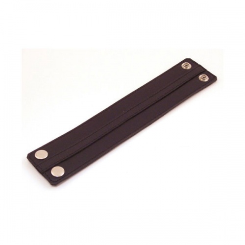 Leather Wrist Band - Black - rg-r wb1084bk