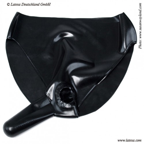 Ladies Latex Panties with Internal Sheath by Latexa - la-1114