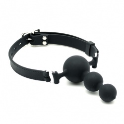 Silicone Ball Gag With Anal Beads - opr-152-0005-00