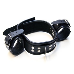 Saxos Leather Collar with Wristcuffs - mi-56