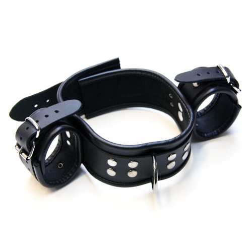 Saxos Leather Collar with Wristcuffs - mi-56
