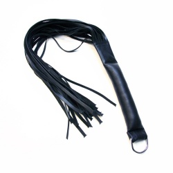 Zado Lederen Flogger met Flexibele Grip (Zwart) - mi-120
