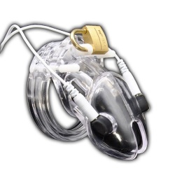 FM Electrosex Lockable ABS Electro Chastity Device small - mae-fm-010s