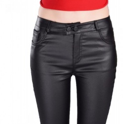 Faux Leather Jeans - mae-cl-017