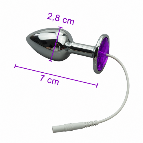 ElectroSex Ø 28 mm Paarse Jewel Anaal Plug  - mae-fm-083-28