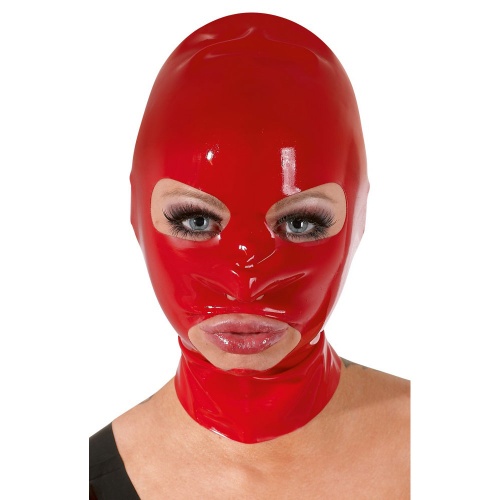 Kopfmaske Latex - Rot - or-29200503001