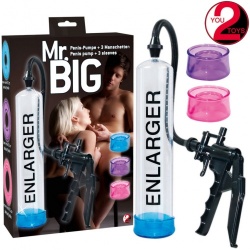 Penispumpe „Mr. Big“ mit Messskala und 3 Sleeves - or-05042890000