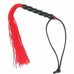 Small Red Silicone Genitals Whip - mae-sm-123-red