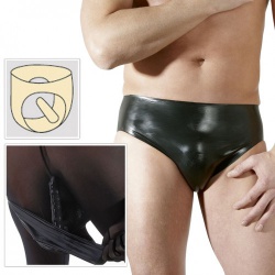 Latex Briefs with Anal Plug by Late-X - or-2950154