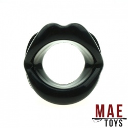 MAE-Toys Siliconen Open Mond Gag Zwart - mae-sm-167b