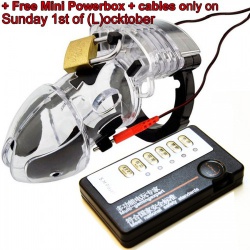 FM Electrosex Chastity E-stim Cock Cage - mae-fm-179