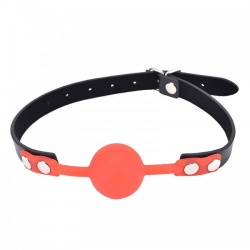 The Hush Siliconen ball gag - Rood - mae-sm-182red