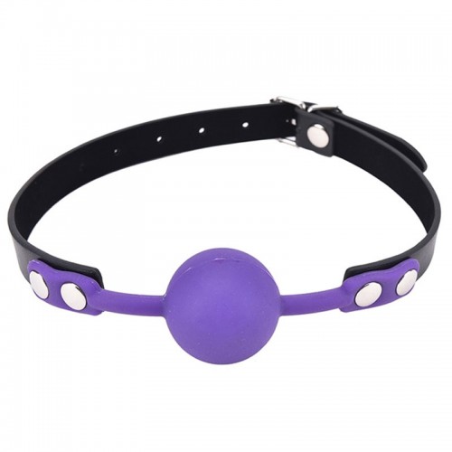 The Hush Siliconen ball gag - Paars - mae-sm-182pur