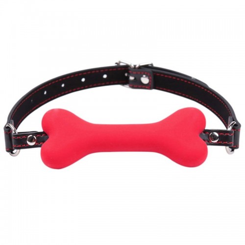 MAE-Toys Silicone Bone Gag Red  - mae-sm-194r