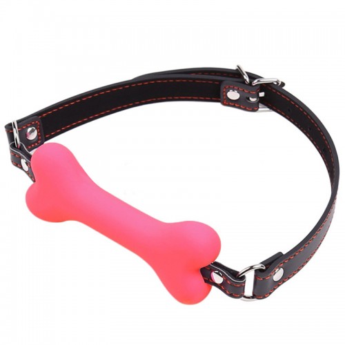 MAE-Toys Silicone Bone Gag Pink - mae-sm-194p