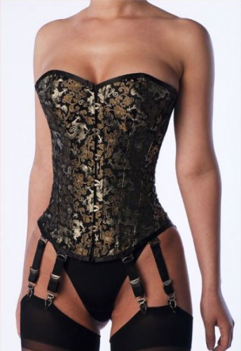 Wild Silk Corset Asia Dragon Black - et-ec007-draakseid-blk