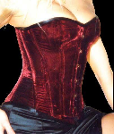 Nobles Bordeaux Fluweel Corset - et-ec007-sa/bo-plus