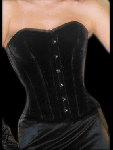 Nobles Black Velvet Corset Plus Size - ET-EC007-SA/BL-PLUS