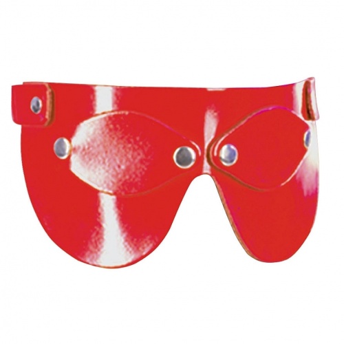 Rood lederen oogmasker 405 - le-405-red