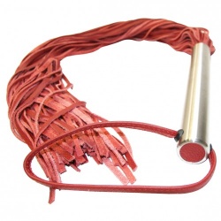 Heavy Red Nappa Leather Flogger by NLLeather - nl-w100-60rs