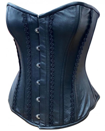 Lederen Corset met lamslederen voering