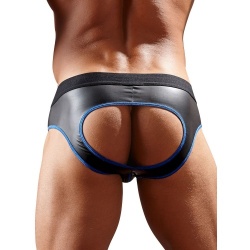 Black/Blue Neoprene Jock by Svenjoyment - or-2120216-blue