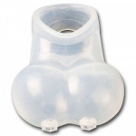 MAE-Toys Transparante Siliconen Ball Stretcher met Cock Ring - mae-ty-001clr