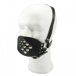 Lederen Rubber Ball Gag Harnas - fp-091