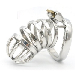 Stainless Steel Chastity Cage - Medium - mae-sm-196-l