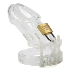 Male Chastity Device CeeBee-6000 Clear - bhs-048clr