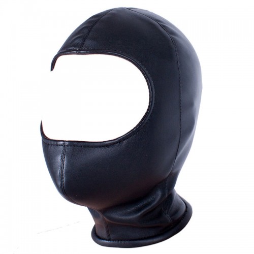 Black Faux Leather Hood - bhs-009z