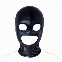 Imitatielederen Bondage Masker - mae-sm-047