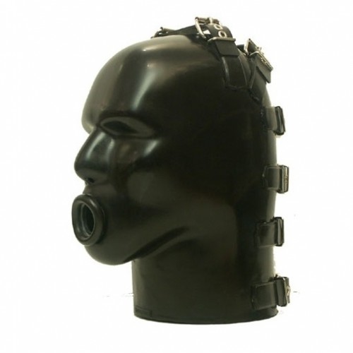 Latex Masker met O-ring Gag van Studio Gum - sg-m4c-r