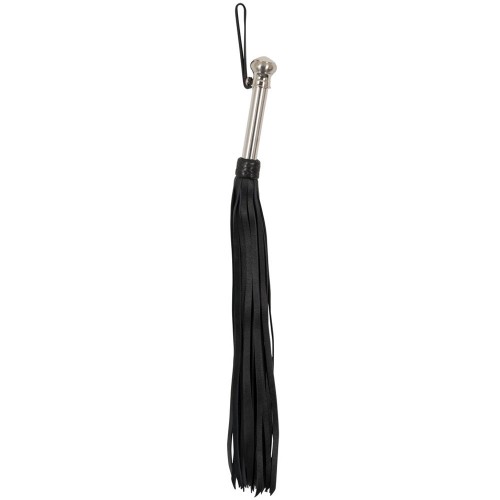 Heavy Leather Flogger with Stainless Steel grip by ZADO