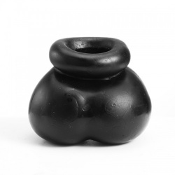 MAE-Toys Black Silicone Ball Stretcher - mae-ty-002blk