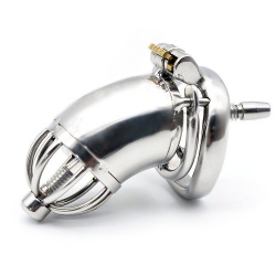 Half open Steel Chastity Cage - Medium - mae-sm-114m