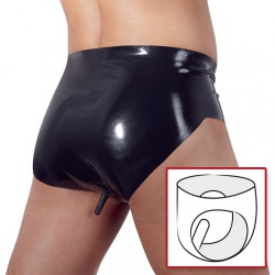 Latex Briefs with Plug by Late-X - or-2950162