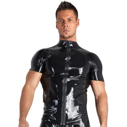 Latex Shirt with Zipper by Late-X - or-2910349