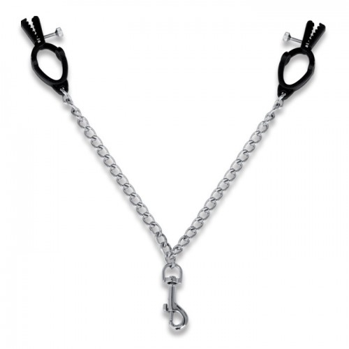 Plastic Clamps With Chain And Carabiner by Sextreme - os-0244