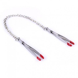 Tweezer Nipple Clamps With Chain by Kiotos Steel - 112-tbj-2116