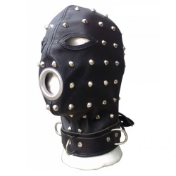 Metal Stud Slave Mask by NLLeather - nl-hmb2
