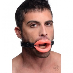 Rubber Lips Open Mouth Gag (Soft pink) by MAE-Toys  - af209-sm-136sp